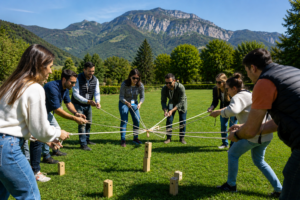 scène d'une animation teambuilding à grenoble